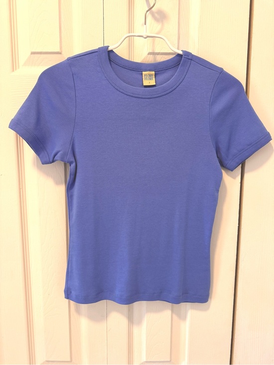 Flore Flore Tops - Core Crew Neck Short Sleeve Tee - Blue - FLORE FLORE